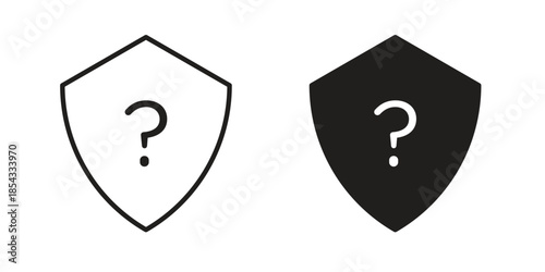 Shield interrogation icons sign vectors. suitable for web, app, infographic, etc