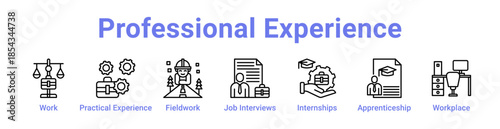 Professional Experience Icon Banner and Collection