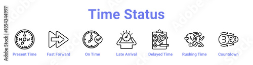 Time Status Icon Banner and Collection
