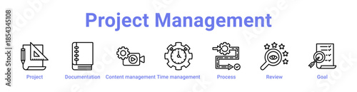 -Project Management Icon Banner and Collection