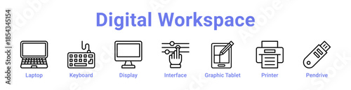 -Digital Workspace Icon Banner and Collection