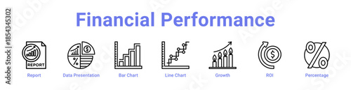 -Financial Performance Icon Banner and Collection