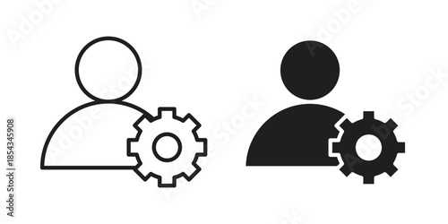 Account settings icons for graphic design, logo, Web site, social media, UI, mobile app, vector illustration