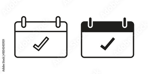 Appointment icons for graphic design, logo, Web site, social media, UI, mobile app, vector illustration