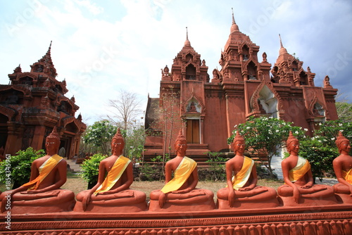 Billede på lærred Wat Khao Angkhan Temple , Located on the peak of Angkhan Mountain, the temple is located at the mouth of an extinct volcano
