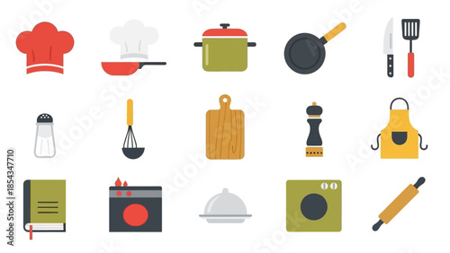 Essential Kitchen Life Icon Set for Modern Cooking