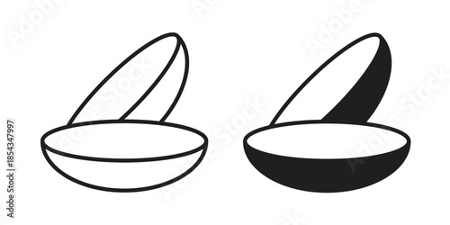 contact lenses icons for graphic design, logo, Web site, social media, UI, mobile app, vector illustration