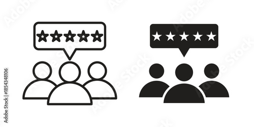 Customer feedback icons for graphic design, logo, Web site, social media, UI, mobile app, vector illustration