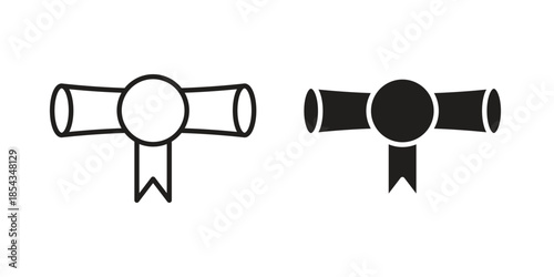 Degree icons for graphic design, logo, Web site, social media, UI, mobile app, vector illustration