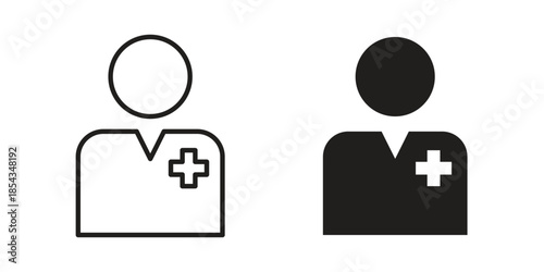Doctor icons for graphic design, logo, Web site, social media, UI, mobile app, vector illustration