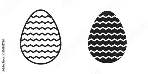 Easter egg icons for graphic design, logo, Web site, social media, UI, mobile app, vector illustration
