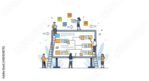 Teamwork and collaboration in project management and planning.