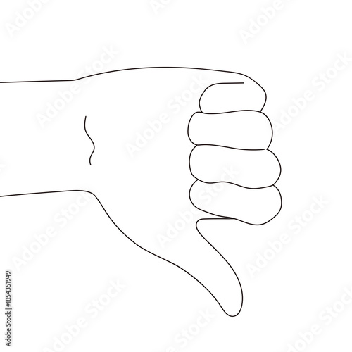 バッドなハンドサインのイラスト素材