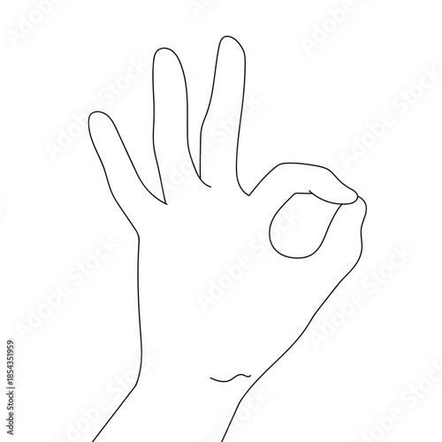 OKサインのイラスト素材