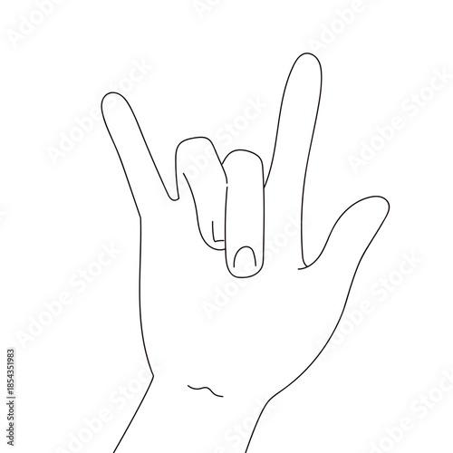 シンプルなハンドイラスト素材