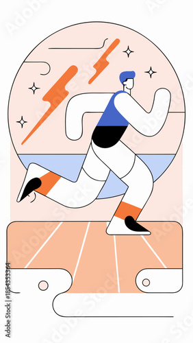 Athletic Performance Motion Graphics with Dynamic Speed Trails