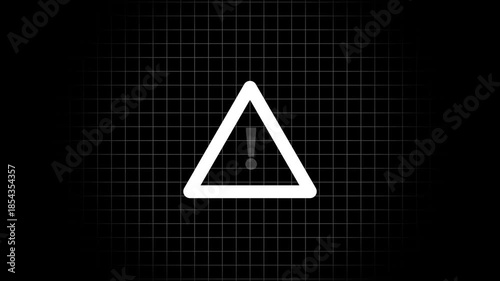 Alert warning sign Exclamation symbol, danger signal.warning attention white color animation icon signal alert risk safety danger road warning sign sign symbol animated on background.