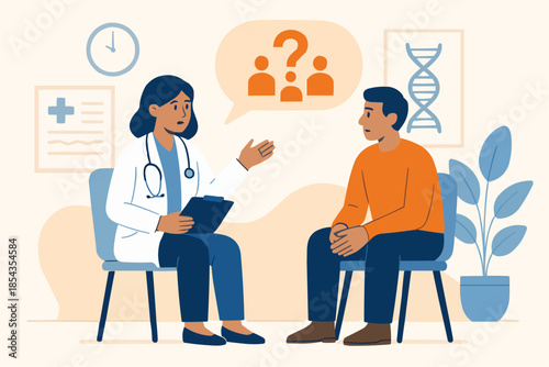 Rare Disease Patient Illustration Vector

