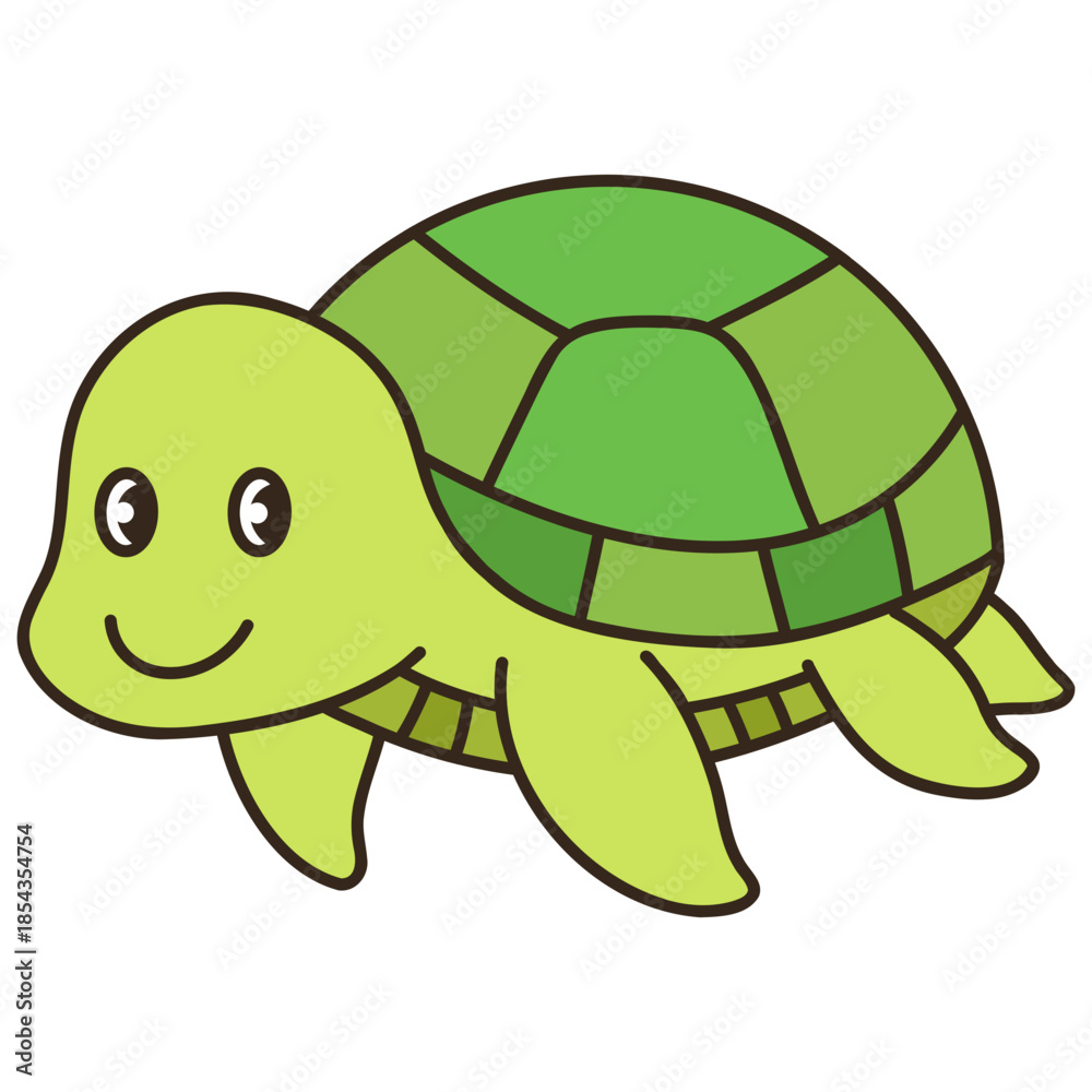 Fototapeta premium funny turtle cartoon