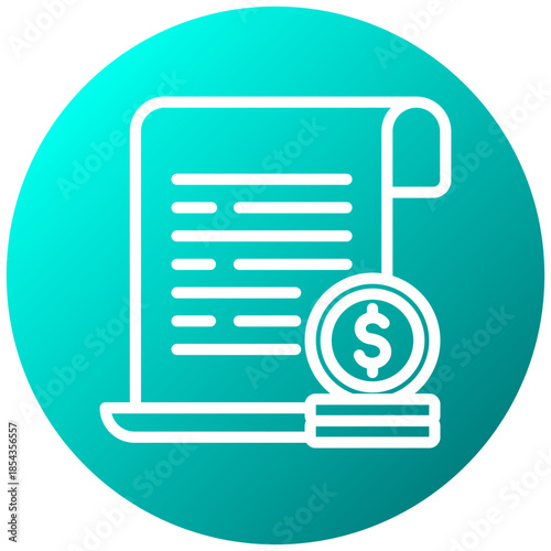 Account Balance Gradient Icon, Mini Illustration Relate To Payment Service. Use For Modern Concept, Ui, Ux Web And App Development.