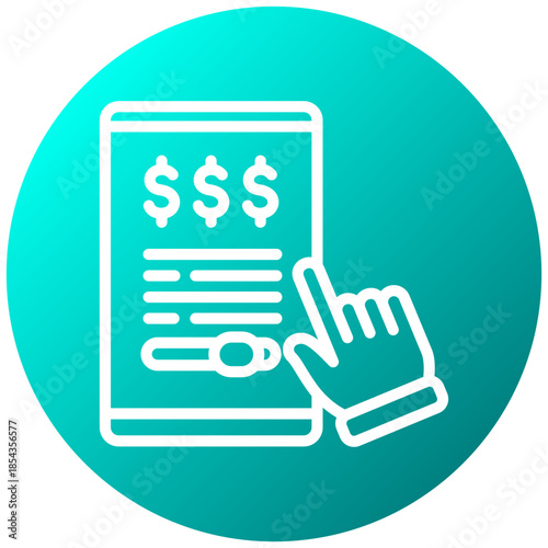 Authorization Gradient Icon, Mini Illustration Relate To Payment Service. Use For Modern Concept, Ui, Ux Web And App Development.