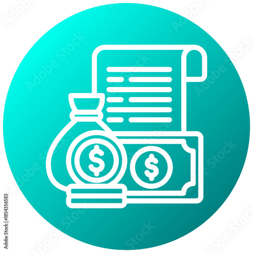 Deposit Gradient Icon, Mini Illustration Relate To Payment Service. Use For Modern Concept, Ui, Ux Web And App Development.