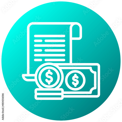 Deposit Gradient Icon, Mini Illustration Relate To Payment Service. Use For Modern Concept, Ui, Ux Web And App Development.