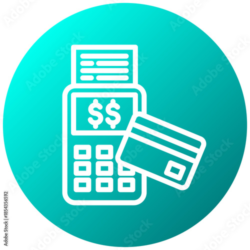 Bill Payment Gradient Icon, Mini Illustration Relate To Payment Service. Use For Modern Concept, Ui, Ux Web And App Development.