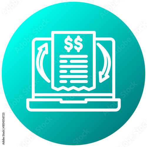 Processing Gradient Icon, Mini Illustration Relate To Payment Service. Use For Modern Concept, Ui, Ux Web And App Development.
