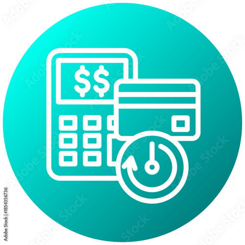 Pending Payment Gradient Icon, Mini Illustration Relate To Payment Service. Use For Modern Concept, Ui, Ux Web And App Development.