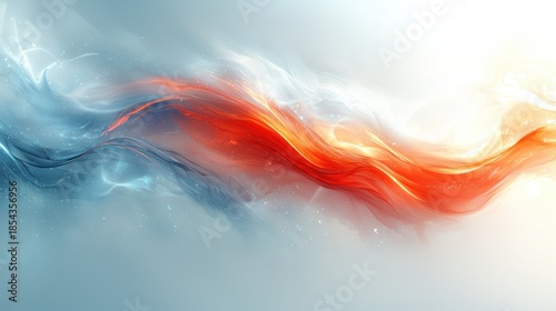 Abstract blue and orange swirls background