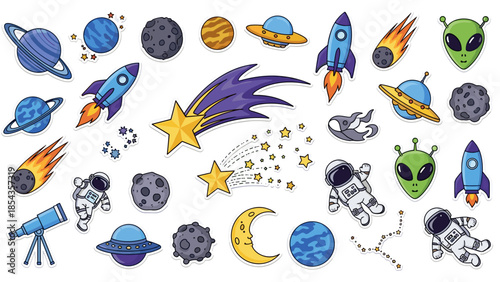 Space objects and celestial phenomena collection