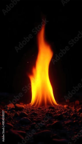 A single, smoldering ember glows intensely against a stark black background, radiating heat and signifying the end of something  Isolation and finality are powerfully conveyed ,  black,  conclusion