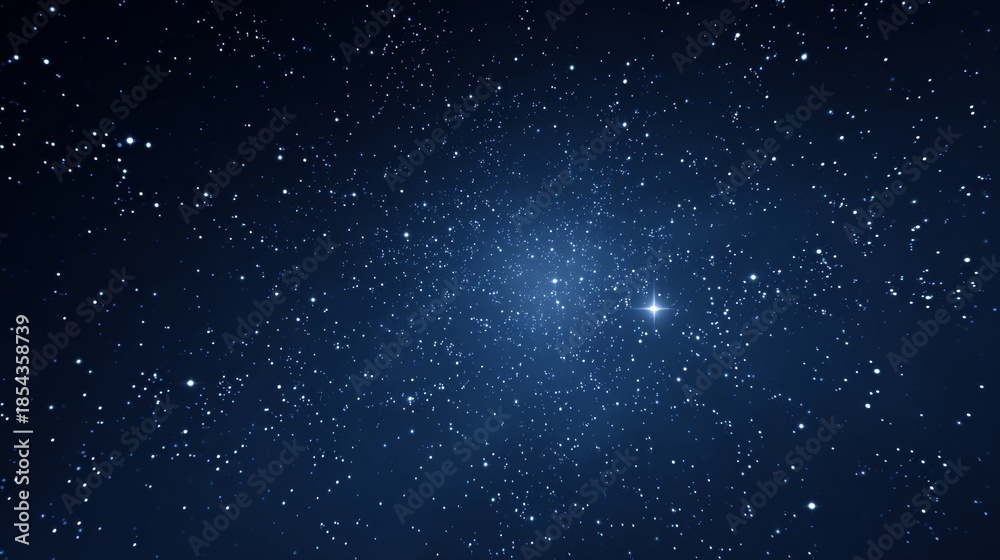 Naklejka premium starry sky background with stars and the mysterious bright star
