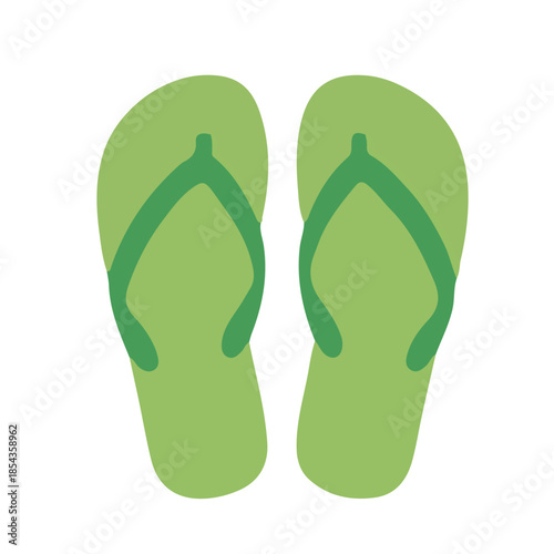 green flip flops