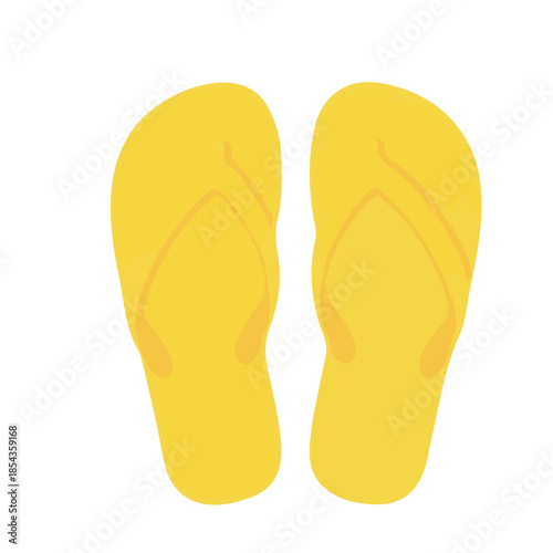 yellow flip flops