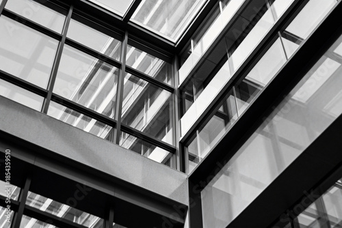 Modern Architectural Glass Structure with Skylight
