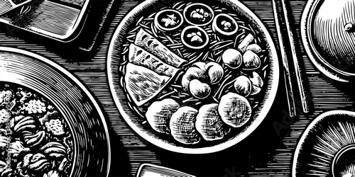 Asian-fusion cuisine in modern setting