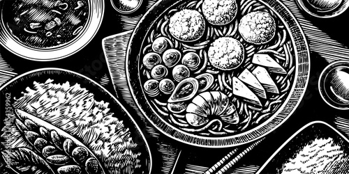 Asian-fusion cuisine in modern setting