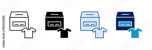 Clothing Donation Icon Set Multiple Style Collection