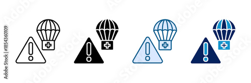 Disaster Relief Icon Set Multiple Style Collection