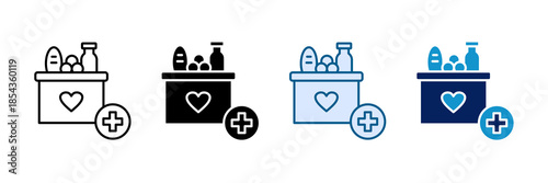 Humanitarian Aid Icon Set Multiple Style Collection