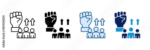 Community Support Icon Set Multiple Style Collection