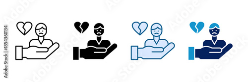 Orphan Support Icon Set Multiple Style Collection