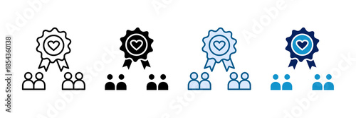 Volunteer Team Icon Set Multiple Style Collection