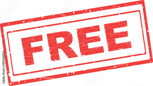 vector illustration red worn texture rubber stamp free text