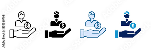 Influencer Sponsorship Icon Set Multiple Style Collection