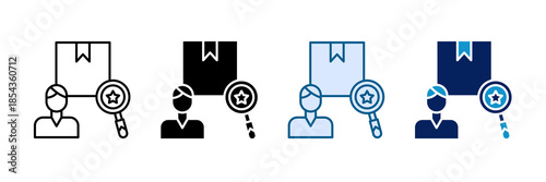 Influencer Review Icon Set Multiple Style Collection