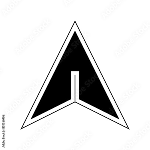 Architectural north arrow and compass outline vector