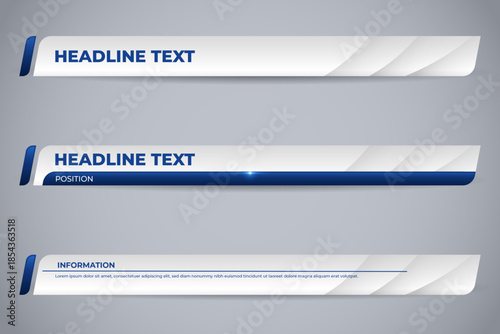 simple and modern corporate overlay with blue color for presentation